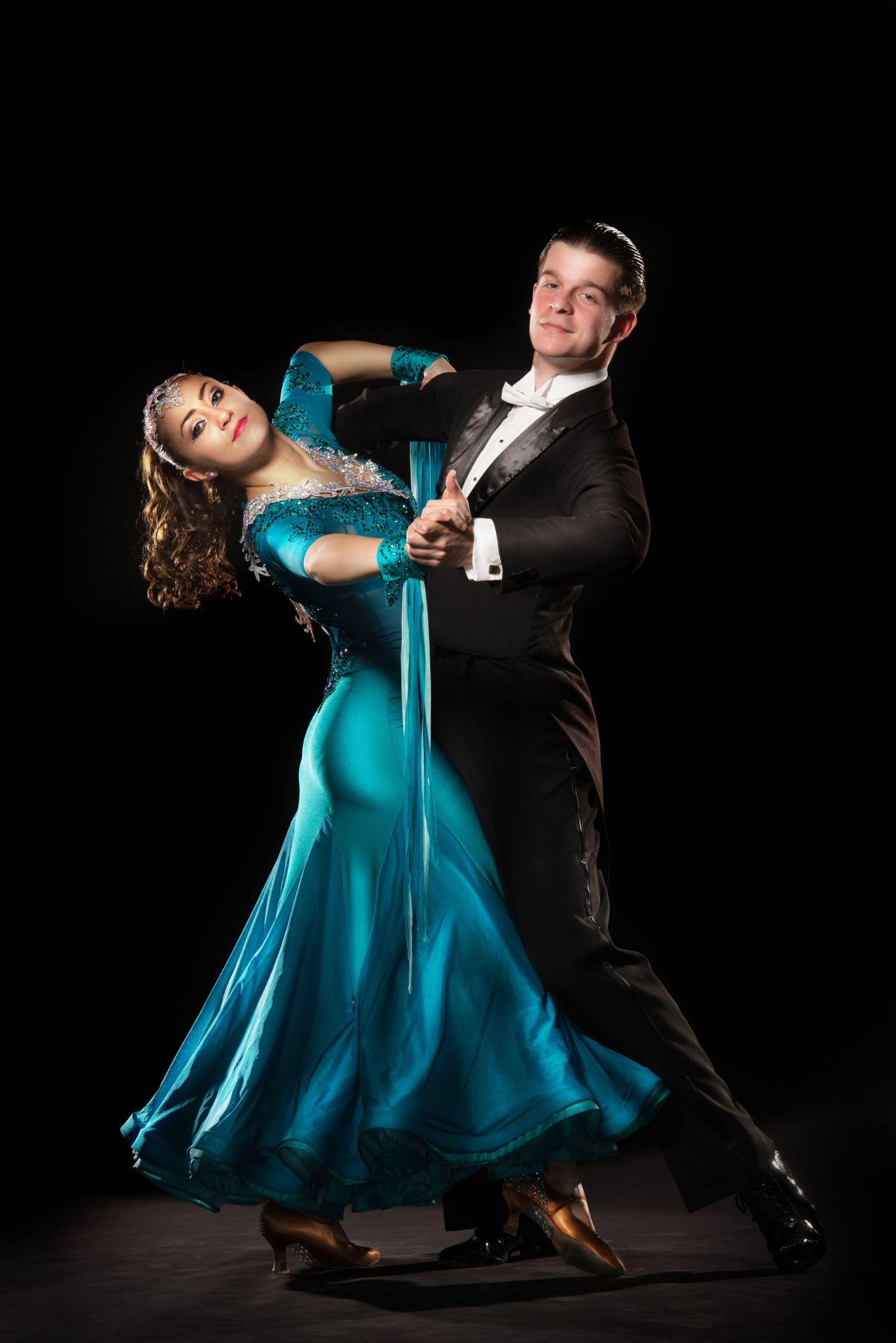 Couple in elegant evening wear, Wedding Dance UK packages and pricing